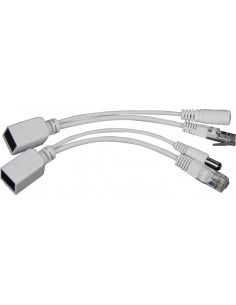 Gembird PP12-POE-0.15M-W, UTP passive PoE adapter kit, 0.15 m