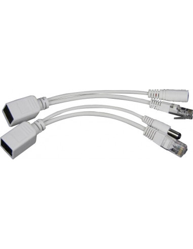 Gembird PP12-POE-0.15M-W, UTP passive PoE adapter kit, 0.15 m
