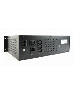 Gembird Rack 3.4U UPS UPS-RACK-1500, 1500VA/900W, AVR, 4xIEC, LCD display, USB control interface, 2x12V/7Ah Battery 2