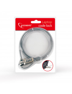Gembird LK-CL-01 Cable lock for notebooks (4-digit combination), 4 mm steel cable