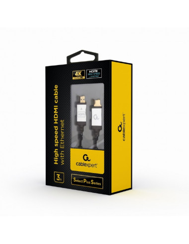 Cable HDMI CCB-HDMIL-3M, 3m, male-male, Select Plus Series, High speed HDMI cable with Ethernet, Supports 4K UHD resolutions...