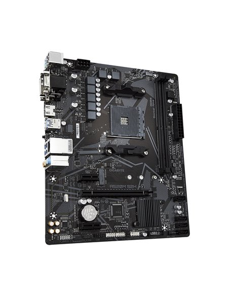 GIGABYTE GA-A520M-S2H, Socket AM4, AMD A520, Dual 2xDDR4-5100, APU AMD graphics, VGA, DVI, HDMI, 1xPCIe X16, 4xSATA3, RAID, 1...