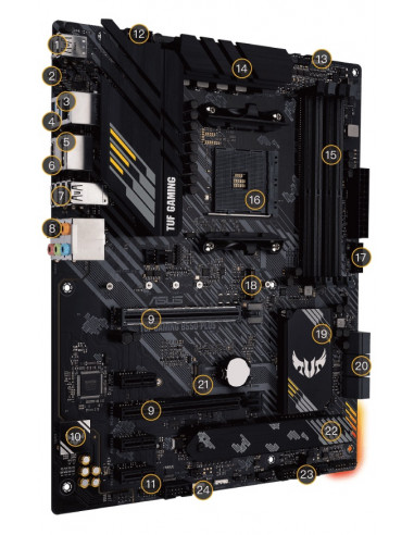 ASUS TUF GAMING B550-PLUS, Socket AM4, AMD B550, Dual 4xDDR4-4800, APU AMD graphics, HDMI, DP, 2xPCIeX16 4.0, 6xSATA3, 3xPCIe...