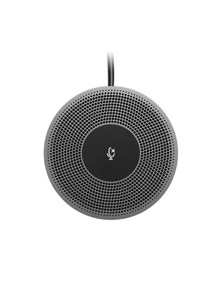 Logitech&nbsp;Expansion Microphone for MEETUP camera, Microphone Type: Mono, wideband, noise canceling LED indicator confirms vid...
