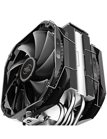 DEEPCOOL Cooler ”AS500 PLUS”, with A-RGB LED Strip, LGA2066/2011/1851/1700/1200/115x & AM5/AM4, up to 220W, 2x fans: TF140S P... DEEPCOOL Cooler ”AS500 PLUS”, with A-RGB LED Strip, LGA2066/2011/1851/1700/1200/115x & AM5/AM4, up to 220W, 2x fans: TF140S P...