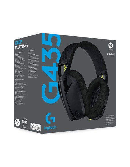 Наушники Logitech Gaming G435 LIGHTSPEED Wireless, Black