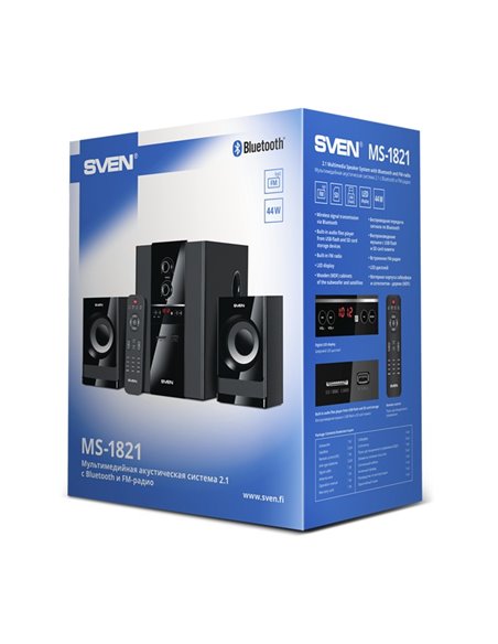Boxe 2.1 SVEN MS-1821 / 44W RMS / Bluetooth / Black