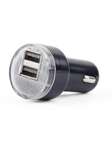 USB Car Charger - EnerGenie EG-U2C2A-CAR-02, 2-port USB car charger, 2.1 A, black