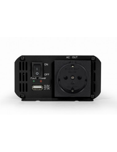 EnerGenie EG-PWC500-01, 12 V Car power inverter, 500 W, with USB port / 5V-1A, Input: 10-16 VDC (accumulator directly) - Outp...