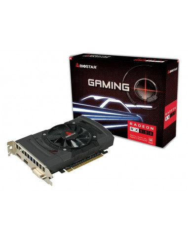 BIOSTAR Gaming Radeon™ RX 550 / 4GB GDDR5 128Bit 1183/6000Mhz, 512SP, 1xDVI-D, 1xHDMI, 1xDP, Single Fan, Radeon Freesync Te...