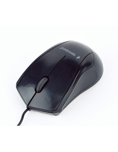 Gembird MUS-3B-02, Optical Mouse, 3-button, 1000dpi, USB, 1.35m cable, Black