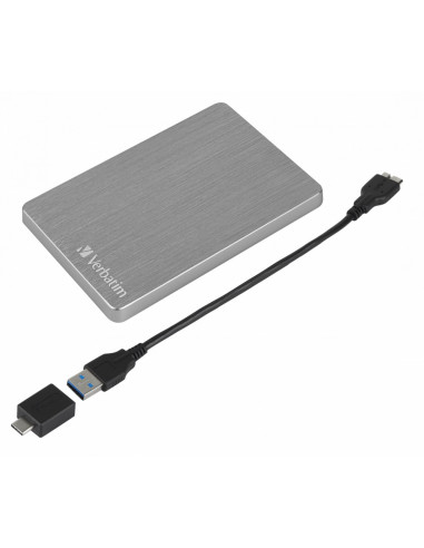 2.5” HDD Extern Verbatim Store 'n' Go ALU Slim / 2TB / USB 3.2 / Silver