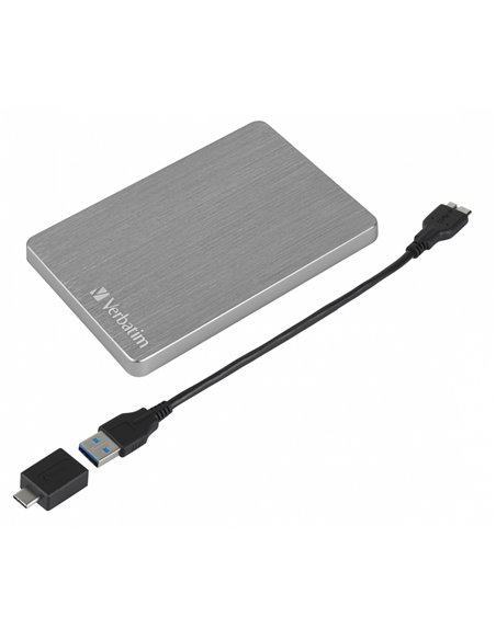 2.5” Внешний HDD Verbatim Store 'n' Go ALU Slim / 2TB / USB 3.2 / Silver