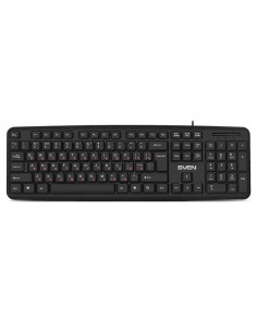 SVEN KB-S230, Keyboard, Waterproof construction, 104 keys, 2m, USB, Black, Rus/Ukr/Eng