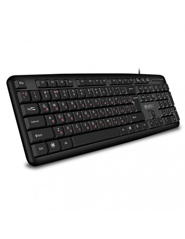 SVEN KB-S230, Keyboard, Waterproof construction, 104 keys, 2m, USB, Black, Rus/Ukr/Eng