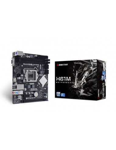 BIOSTAR H61MHV3, Socket 1155, Intel H61, Dual 2xDDR3-1600, CPU Intel graphics, VGA, HDMI, 1xPCI-E x16 3.0, 4xSATA2, 1xPCIe X1...