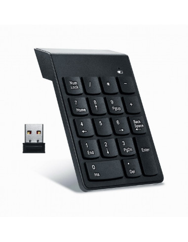 Wireless Keypad Gembird KPD-W-02 / 18 keys / USB / Black