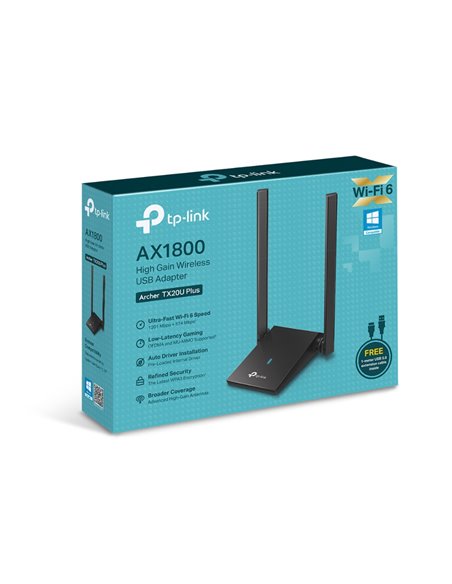USB 3.0 / Wi-Fi 6 Adapter / TP-LINK Archer TX20U Plus / Dual Band AC1800