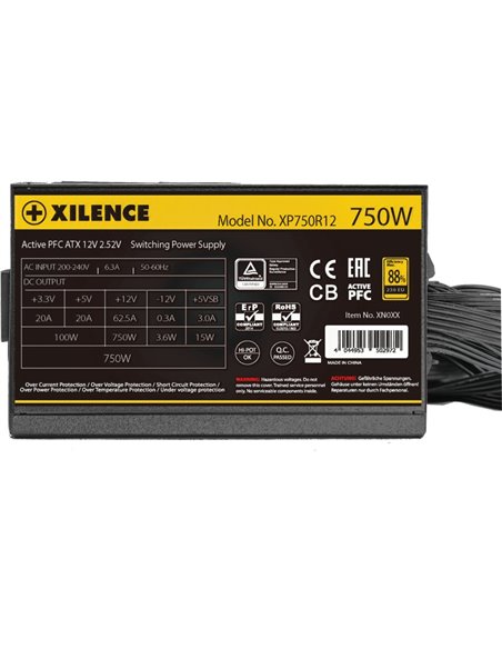 Блок питания 750W XILENCE ”Gaming Gold Series” XP750R12.ARGB (XN335)