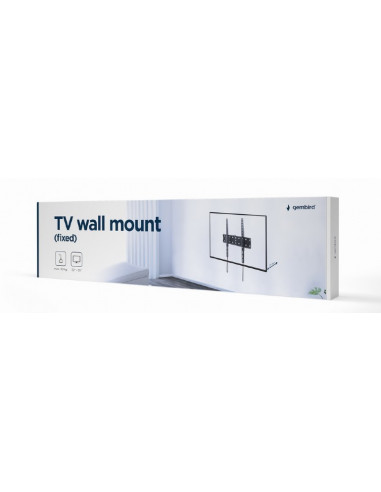 TV-Wall Mount for 32-55”- Gembird ”WM-55F-02”, Fixed, max. 40 kg, Distance TV to Wall: 25 mm, max. VESA 400 x 400, Black