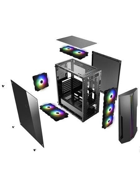 Carcasa XILENCE XILENT BLADE | X512.RGB/ w/oPSU/ Side panel/ ATX/ Black Carcasa XILENCE XILENT BLADE | X512.RGB/ w/oPSU/ Side panel/ ATX/ Black