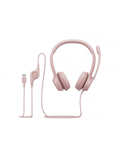 Casti Logitech USB H390, Rose