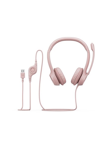 Casti Logitech USB H390, Rose