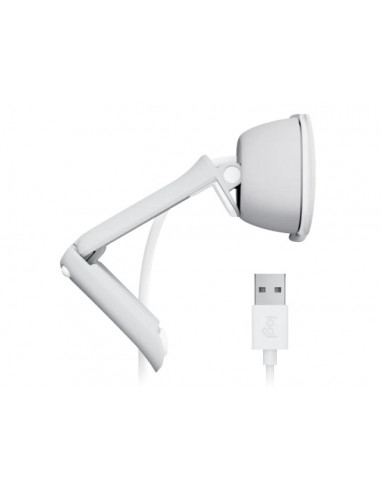 Веб-камера Logitech Brio 100 / 1080p/30fps / privacy shutter / mic / USB-A / Off-White