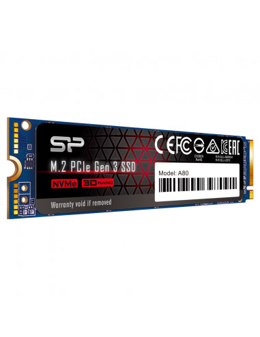 M.2 NVMe SSD Silicon Power A80/ 2.0TB/ PCIe3.0 x4 / NVMe1.3/ M2 Type 2280