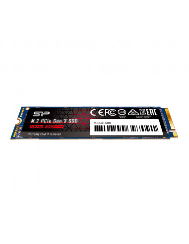 M.2 NVMe SSD Silicon Power A80/ 2.0TB/ PCIe3.0 x4 / NVMe1.3/ M2 Type 2280