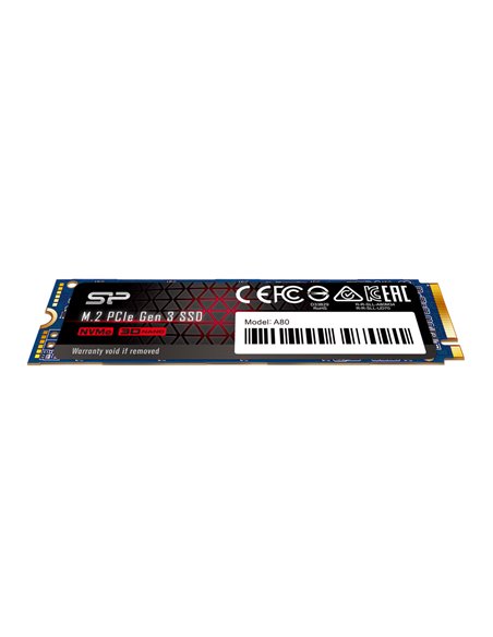 M.2 NVMe SSD Silicon Power A80/ 2.0TB/ PCIe3.0 x4 / NVMe1.3/ M2 Type 2280