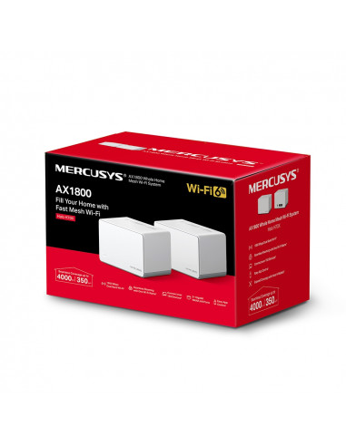 Mesh Wi-Fi System MERCUSYS Halo H70X (2-pack) / AC1800 Dual Band / 3 x Gigabit LAN Port