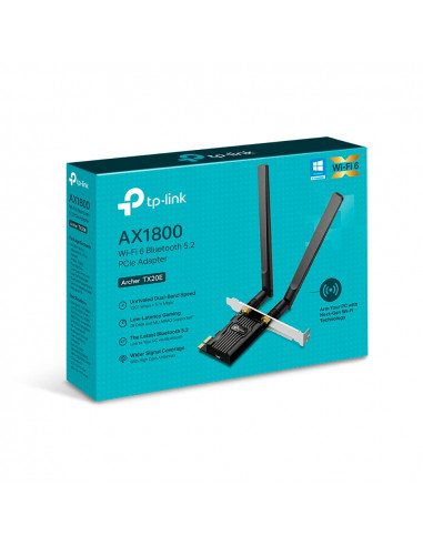 PCI Express / Wi-Fi 6 Adapter / TP-LINK Archer TX20E / Dual Band AX1800 / BT 5.0