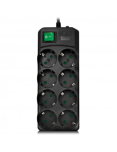 Фильтр сетевой SVEN SF-08E / 8 Sockets / 5,0m / Black