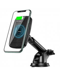 Suport magnetic pentru masina cu incarcator wireless HOCO CA75 / Output: up to 15W / USB-C / Material: PC+ABS+PU leather / B... 2