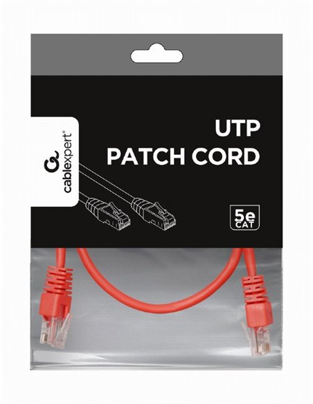 UTP Cat.5e Patch cord, 0.5m, Red