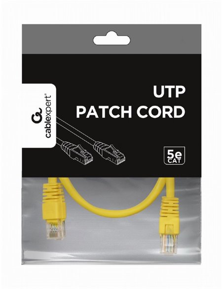UTP Cat.5e Patch cord, 0.5m, Yellow