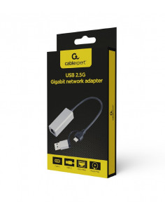 USB 3.1 + USB Type-C / 2.5G Gigabit Ethernet Adapter / Gembird A-USB3AC-LAN2G-01 2