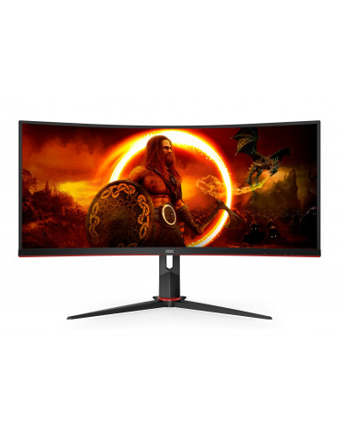34.0” Monitor Gaming AOC CU34G2XP/BK/ Curved/ 4K/ 1ms/ 180Hz/ Black