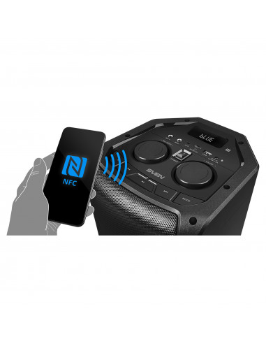 Boxa portabila SVEN PS-710 Black / 100W / Bluetooth / NFC / FM tuner / USB / microSD