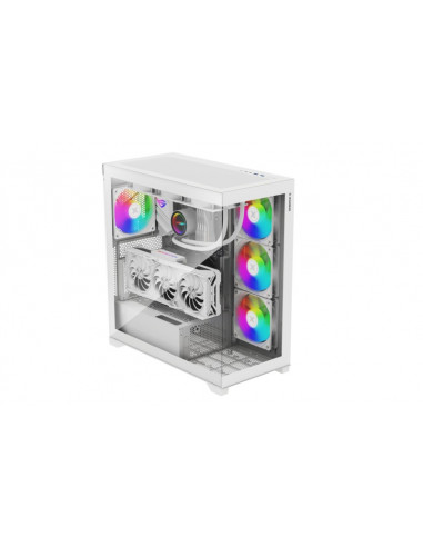 Carcasa XILENCE Xilent Gleam / X818.W.ARGB/ no PSU/ Aquarium panel/ ATX/ White