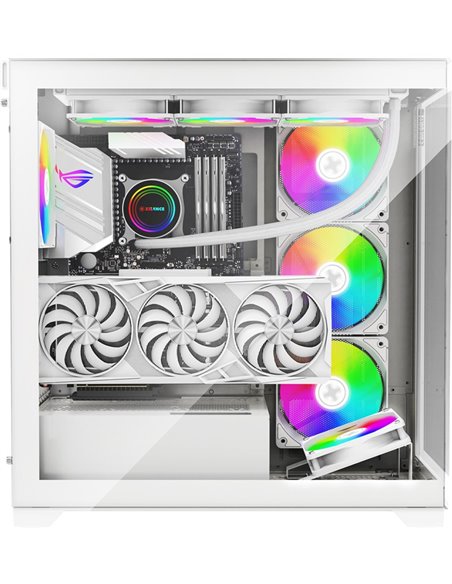 Carcasa XILENCE Xilent Gleam / X818.W.ARGB/ no PSU/ Aquarium panel/ ATX/ White
