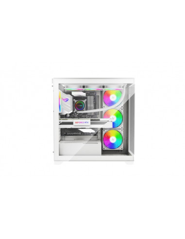 Carcasa XILENCE Xilent Gleam / X818.W.ARGB/ no PSU/ Aquarium panel/ ATX/ White