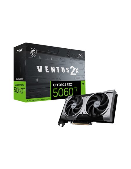 Placa video MSI GeForce RTX 5060 Ti 16G VENTUS 2X OC PLUS/ 16GB / GDDR7 / 128bit