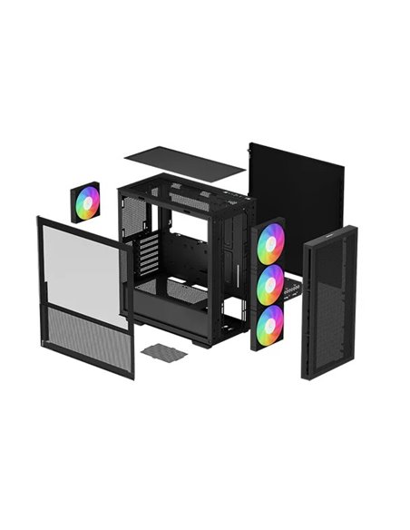 Carcasa DEEPCOOL CH560 / w/oPSU / Side-Window / 4x120mm ARG / ATX / Black Carcasa DEEPCOOL CH560 / w/oPSU / Side-Window / 4x120mm ARG / ATX / Black