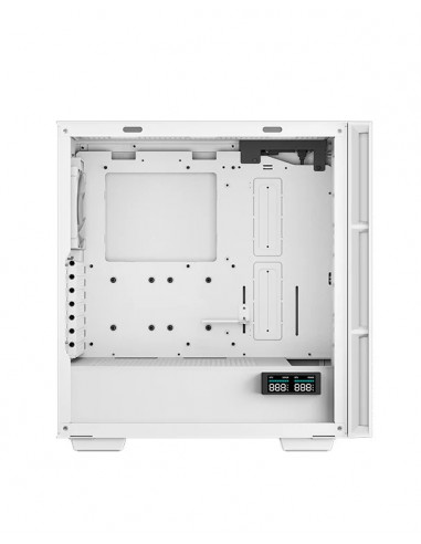 Carcasa DEEPCOOL CH560 WH DIGITAL / w/oPSU / Side-Window / Digital screen / 4x120mm ARG / ATX / White