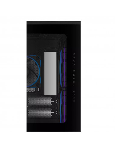 Корпус ASUS Prime AP202 ARGB Tempered Glass/ noPSU / 3x MR120 ARGB fans/ mATX / Black