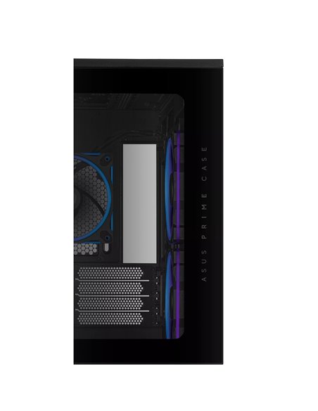 Carcasa ASUS Prime AP202 ARGB Tempered Glass/ noPSU / 3x MR120 ARGB fans/ mATX / Black