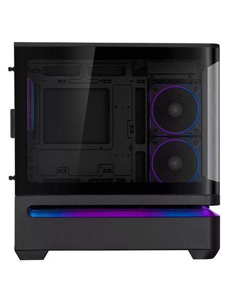 Carcasa ASUS Prime AP202 ARGB Tempered Glass/ noPSU / 3x MR120 ARGB fans/ mATX / Black