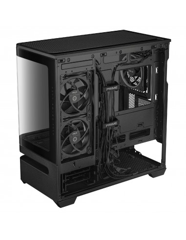 Carcasa ASUS Prime AP202 ARGB Tempered Glass/ noPSU / 3x MR120 ARGB fans/ mATX / Black